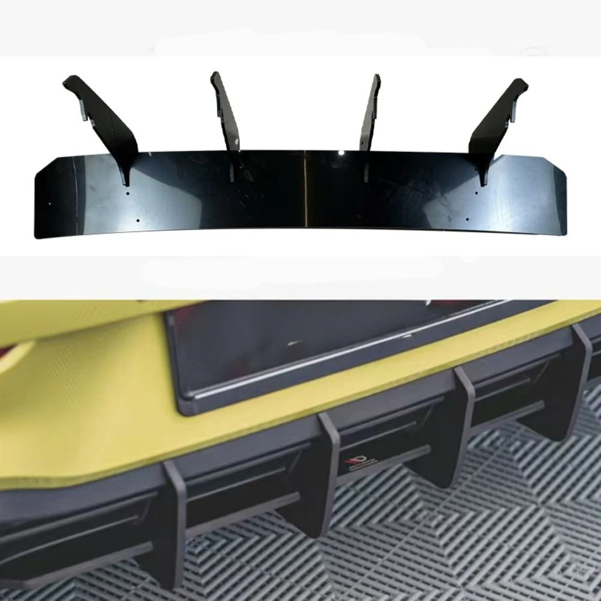 For Volkswagen Golf 8 GTI 2021+ Car Rear Bumper Spoiler Lip Diffuser Modification Part Bumper Guard Protector Cover Accessories