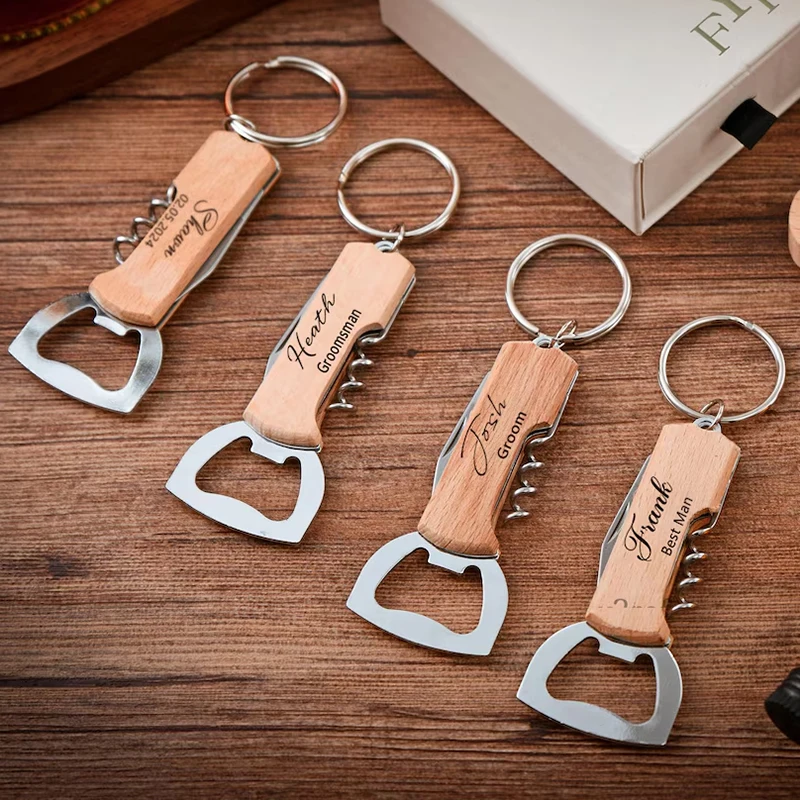 Personalized Beer/Wine Bottle Opener, Multifunctional Bottle Opener Keychain, Custom Hotel Restaurant Logo Wedding Party Gifts
Personalized Beer/Wine Bottle Opener, Multifunctional Bottle Opener Keychain, Custom Hotel Restaurant Logo Wedding Party Gifts