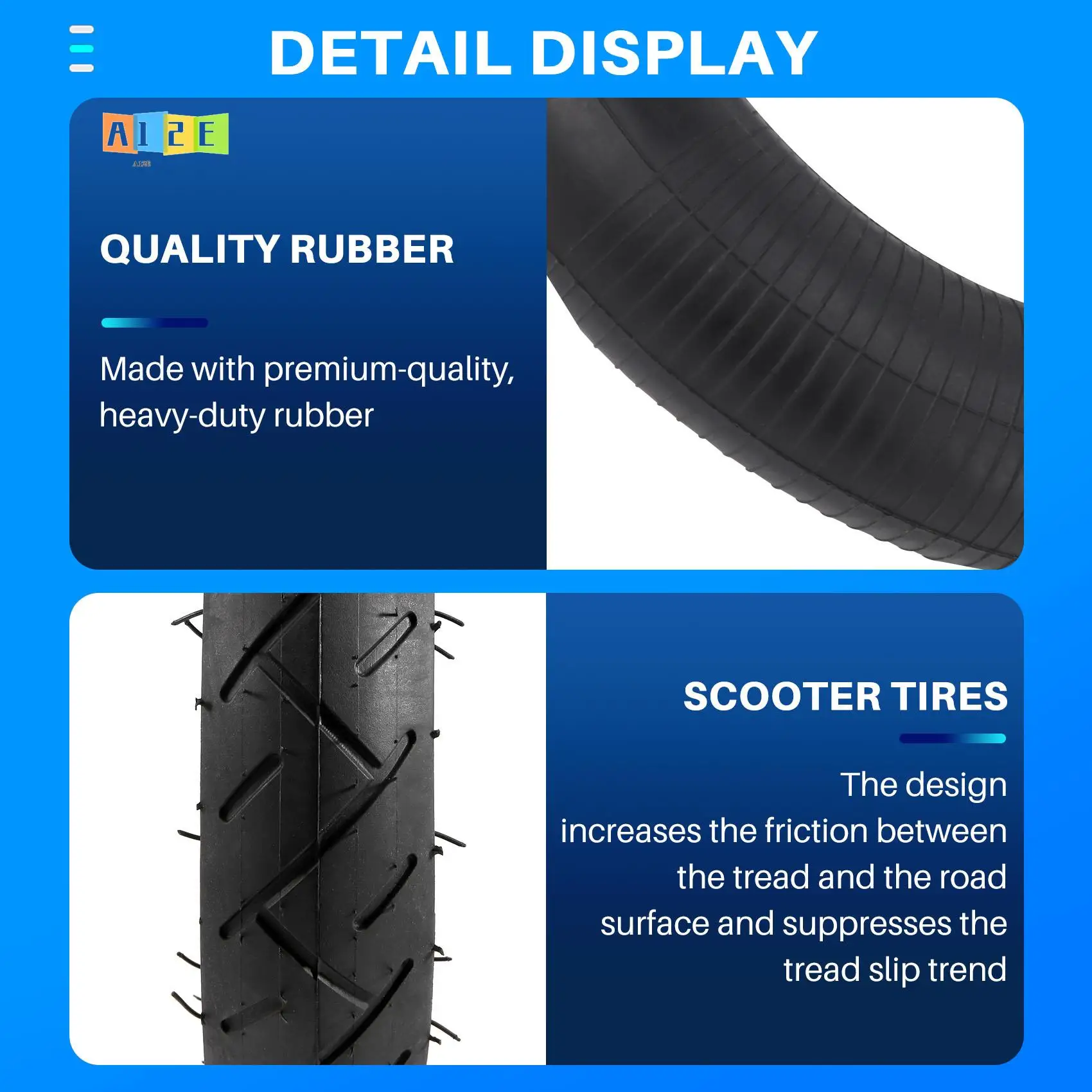 A12E-10 Inch 10X2.125 Tyre For Electric Scooter Balancing Hoverboard Self Scooter Wear-Resistant Tyre 10X2.125
A12E-10 Inch 10X2.125 Tyre For Electric Scooter Balancing Hoverboard Self Scooter Wear-Resistant Tyre 10X2.125