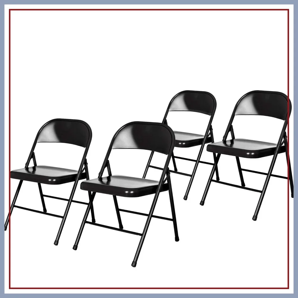 Premium Lightweight All-Steel Folding Chairs (4-Pack, Black) - Heavy Duty, Space-Saving Seating for Events & Home
Premium Lightweight All-Steel Folding Chairs (4-Pack, Black) - Heavy Duty, Space-Saving Seating for Events & Home