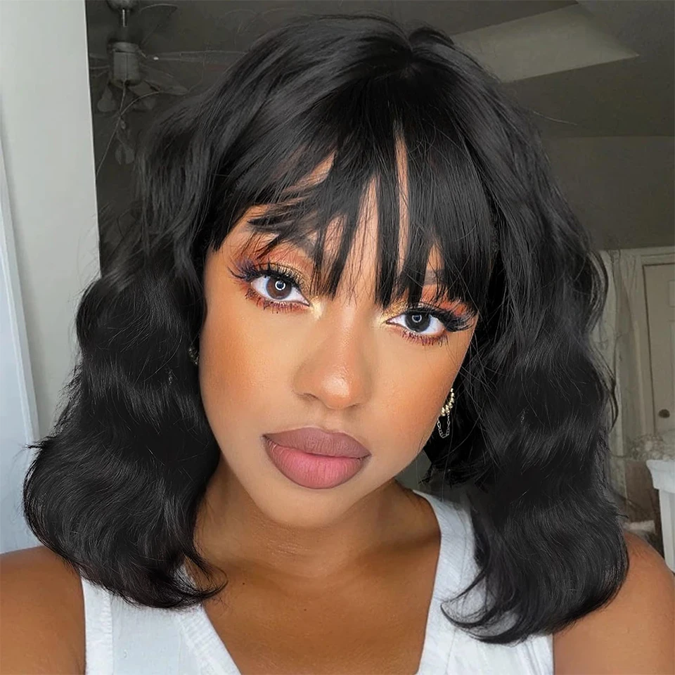 Loose Deep Bob Wig with Bangs 150% Rose Net Cap Short Bob Curly Full Machine Made Wig 100% Human Hair Wigs For Women
Loose Deep Bob Wig with Bangs 150% Rose Net Cap Short Bob Curly Full Machine Made Wig 100% Human Hair Wigs For Women