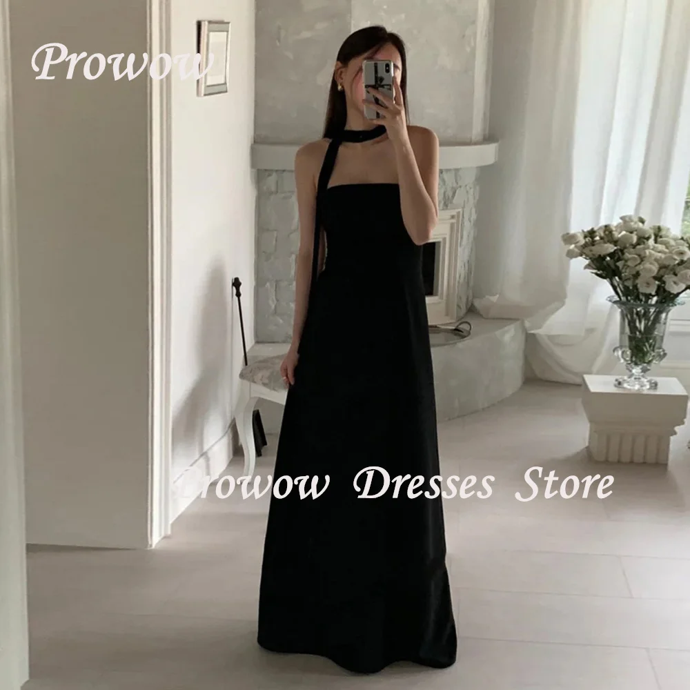 Prowow Simple Black Strapless Evening Dresses Korea Photoshoot Sleeveless Long Wedding Party Gowns with Scarf Corset Customized
Prowow Simple Black Strapless Evening Dresses Korea Photoshoot Sleeveless Long Wedding Party Gowns with Scarf Corset Customized