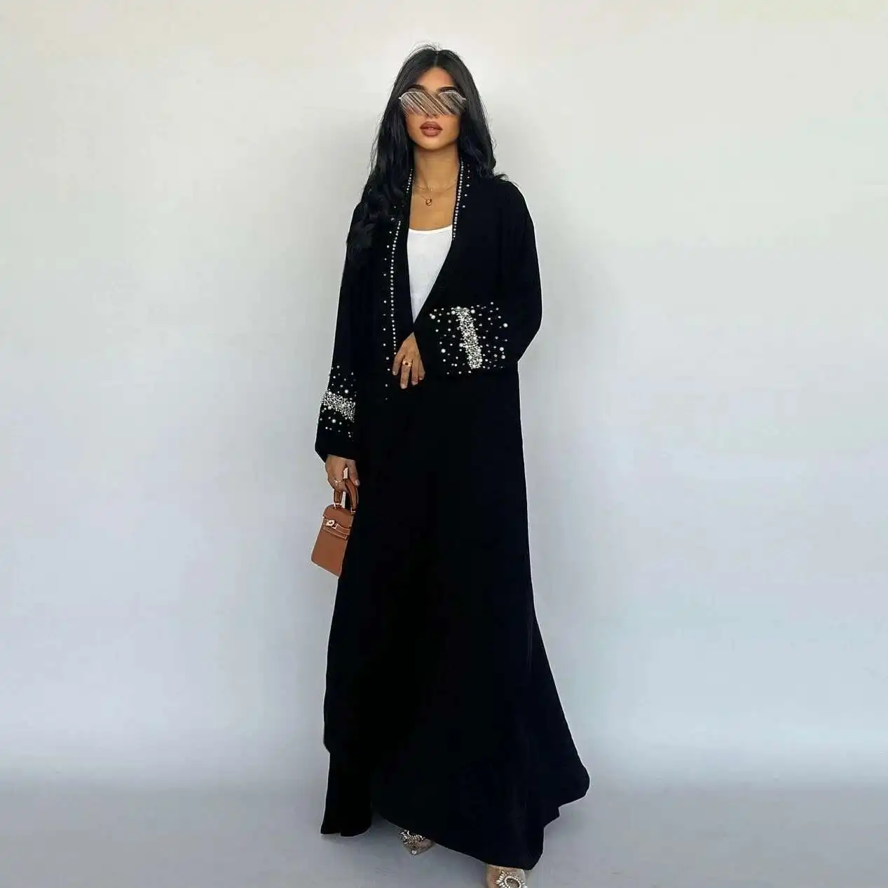 Mq128 Women's Long Dress, Dubai Rhinestone Bubble Bead Cardigan, Long Robe Dress with Headscarf Included Islam Elegant
Mq128 Women's Long Dress, Dubai Rhinestone Bubble Bead Cardigan, Long Robe Dress with Headscarf Included Islam Elegant