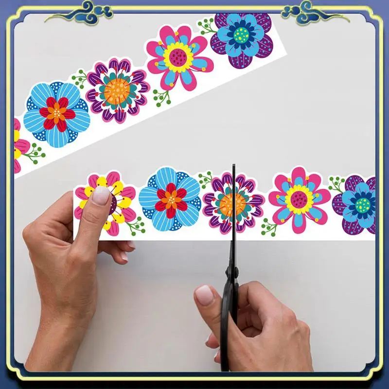 Portable 2 Roll Flowers Bulletin Board Border Bulletin Borders Stickers, Decorate Bulletin Boards,Walls,Desks,Window,Doors 65.6F 
Portable 2 Roll Flowers Bulletin Board Border Bulletin Borders Stickers, Decorate Bulletin Boards,Walls,Desks,Window,Doors 65.6F