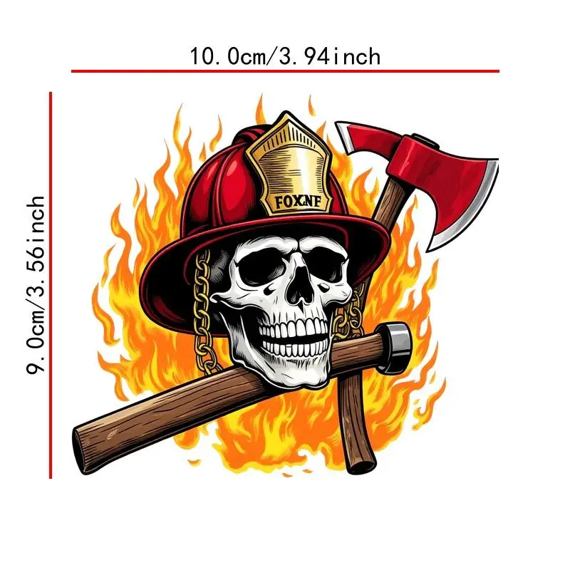 2D Flat Stickers, PVC Stickers Featuring a Fierce Skull in a Firefighter Helmet and Flames Design for Cars, Laptops, and More
2D Flat Stickers, PVC Stickers Featuring a Fierce Skull in a Firefighter Helmet and Flames Design for Cars, Laptops, and More