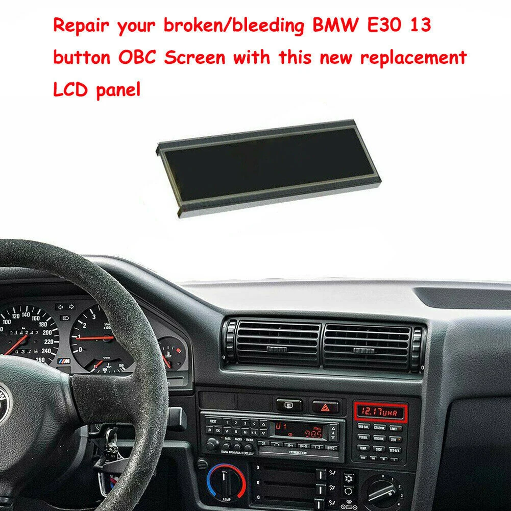 Автомобильные часы, ЖК-экран, ЖК-дисплей, кнопка OBC Clock BC2 для BMW E30 E28 E24 13, замена, 1 шт., аксессуары 
Автомобильные часы, ЖК-экран, ЖК-дисплей, кнопка OBC Clock BC2 для BMW E30 E28 E24 13, замена, 1 шт., аксессуары