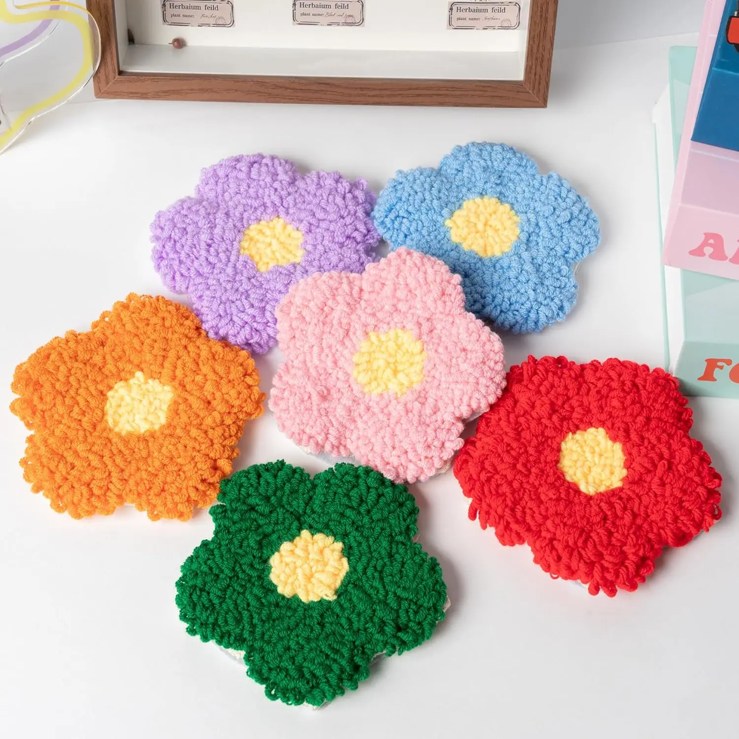 SDOYUNO 6cs Flower Pattern Punch Needle Coaster Kit for Beginners Crafts Embroidery Set Coaster Tufted Rug Pads Kitchen tools
SDOYUNO 6cs Flower Pattern Punch Needle Coaster Kit for Beginners Crafts Embroidery Set Coaster Tufted Rug Pads Kitchen tools
