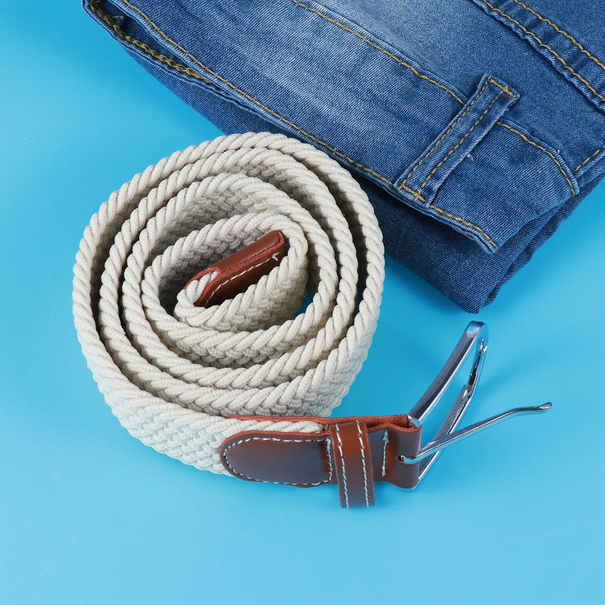 Elastic Braided Belt Stretchable Beige Fully Adjustable Superior Alloy Buckle For Men Women Jeans Pants Slacks Shorts
Elastic Braided Belt Stretchable Beige Fully Adjustable Superior Alloy Buckle For Men Women Jeans Pants Slacks Shorts