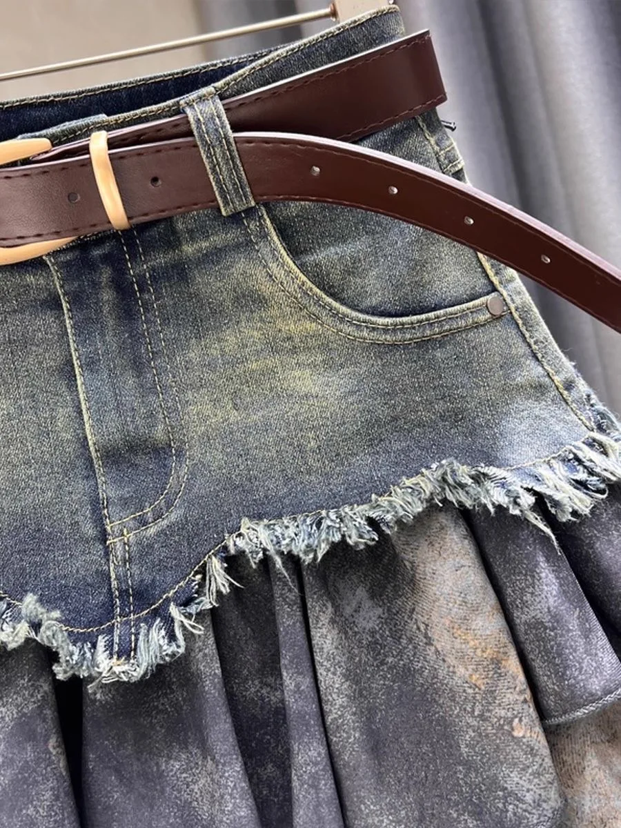 Vintage Denim Skirt Shorts Women Summer Korean Fashion High Waist A-line Wash Blue Slim Cute Sexy Mini Jeans Ruffle Skirt Female
Vintage Denim Skirt Shorts Women Summer Korean Fashion High Waist A-line Wash Blue Slim Cute Sexy Mini Jeans Ruffle Skirt Female