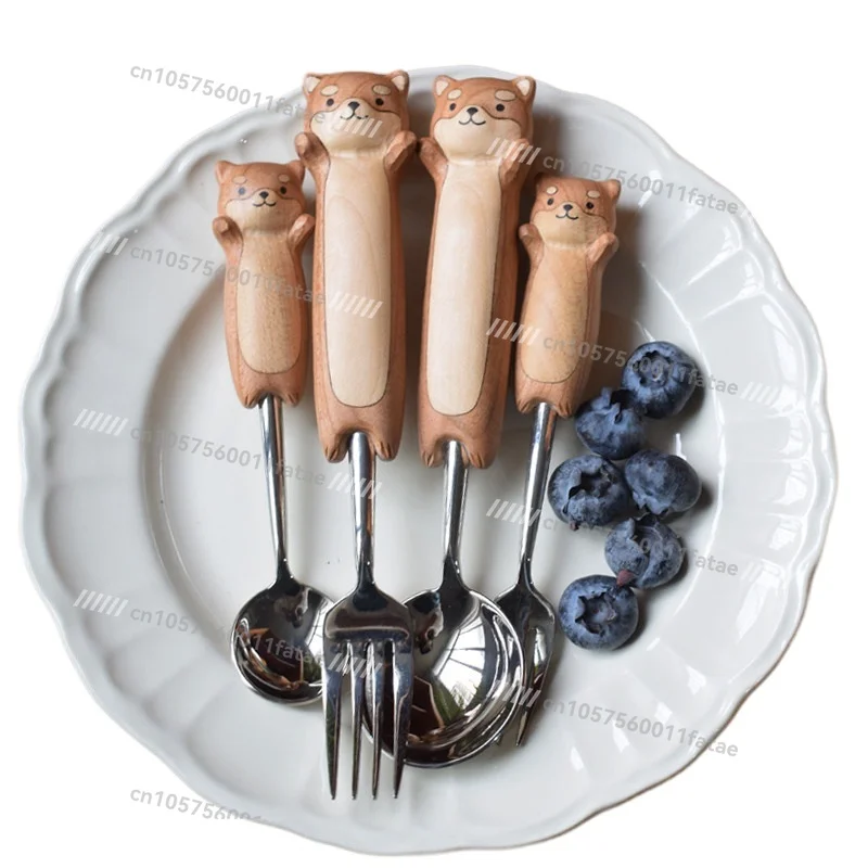 Shiba Inu Spoon and Fork Set Children's Cute Cartoon Rice Spoon Salad Pasta Dessert Solid Wood Fork
Shiba Inu Spoon and Fork Set Children's Cute Cartoon Rice Spoon Salad Pasta Dessert Solid Wood Fork