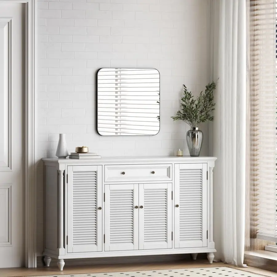 Inch Black Tempered Glass Square Mirror,Bathroom Mirror for Wall,Metal Decor Frame AntiRust Matte Vanity Mirror Horizontal Verti
Inch Black Tempered Glass Square Mirror,Bathroom Mirror for Wall,Metal Decor Frame AntiRust Matte Vanity Mirror Horizontal Verti