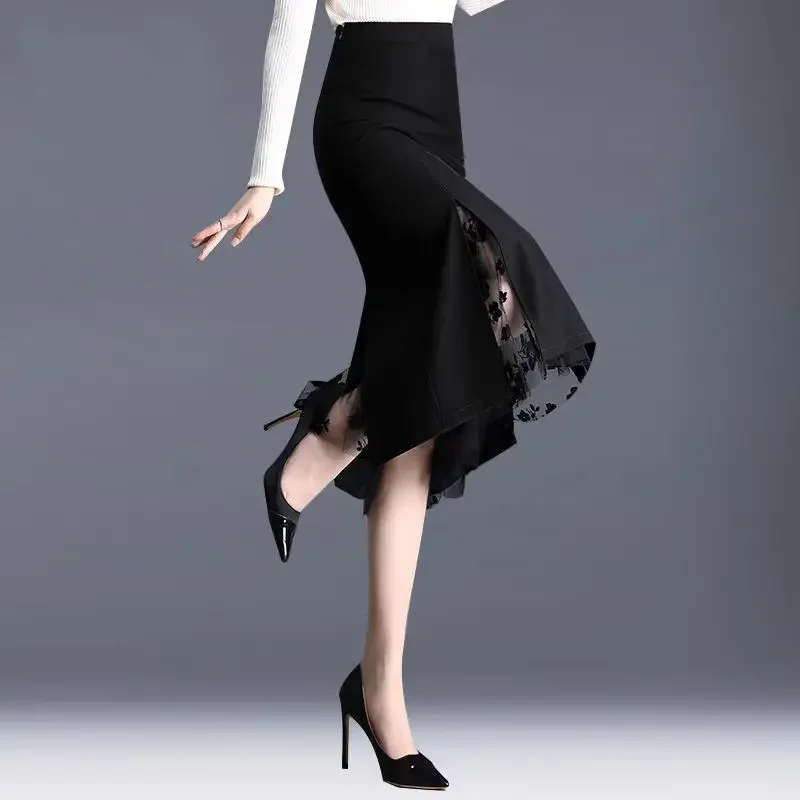 2025 Women Spring Summer Irregular Mesh Skirt Band Splice High Waist Skirt Knee Khaki Split Office Lady Skirt
2025 Women Spring Summer Irregular Mesh Skirt Band Splice High Waist Skirt Knee Khaki Split Office Lady Skirt