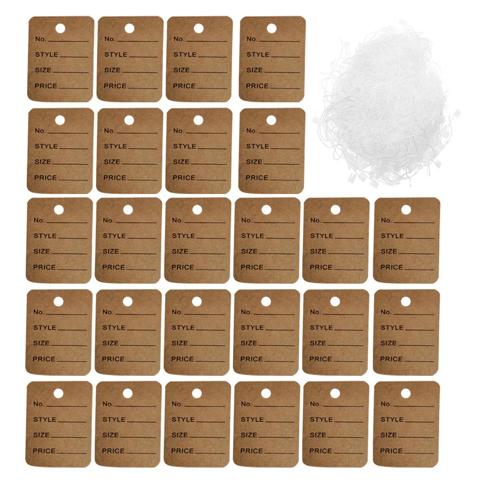 1000Pcs Clothing Price Tags Kraft Paper Hang Tags with String Writable Surface Secure Lock for Jewelry Apparel Merchandise Size
1000Pcs Clothing Price Tags Kraft Paper Hang Tags with String Writable Surface Secure Lock for Jewelry Apparel Merchandise Size