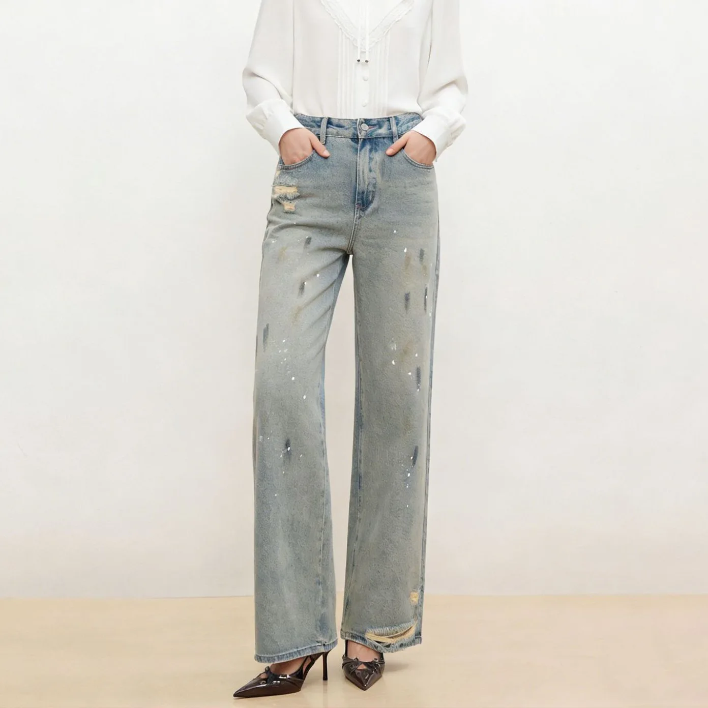 Fashionable Heavy-Duty Women's Jeans Straight Leg High-Waisted Mid-Waisted Spring Season Denim High Waist mid Waist Spring Se...
Fashionable Heavy-Duty Women's Jeans Straight Leg High-Waisted Mid-Waisted Spring Season Denim High Waist mid Waist Spring Se...