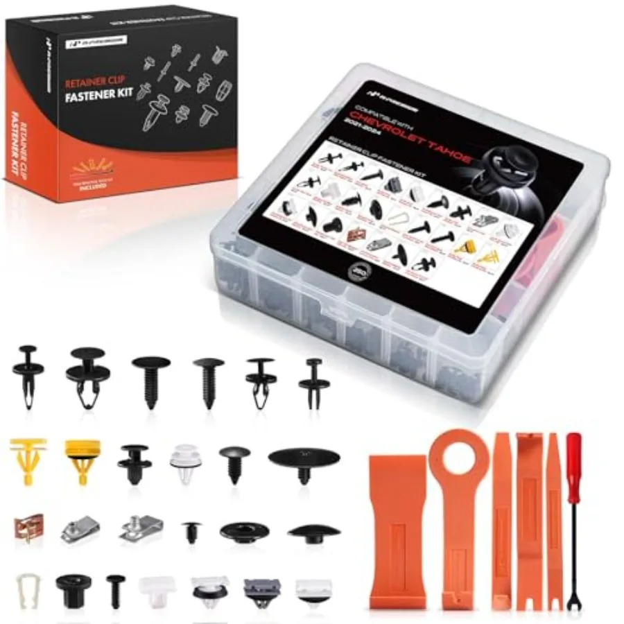 250PCS 48.16 oz/25 Sizes Bumper Retainer Clips w/Removal Tool Compatible with Chevrolet Tahoe 2021-2024 Fender Fasteners Assort
250PCS 48.16 oz/25 Sizes Bumper Retainer Clips w/Removal Tool Compatible with Chevrolet Tahoe 2021-2024 Fender Fasteners Assort