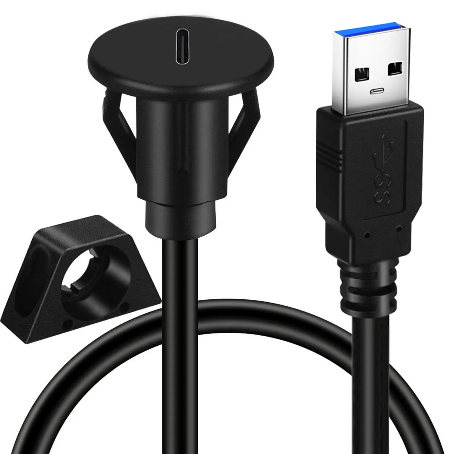 Nku Small USB C 3.0 Male To Type-C Female Flush Mount Panel Mount Extension Data Cable for Car Truck Boat Motorcycle Dashboard
Nku Small USB C 3.0 Male To Type-C Female Flush Mount Panel Mount Extension Data Cable for Car Truck Boat Motorcycle Dashboard