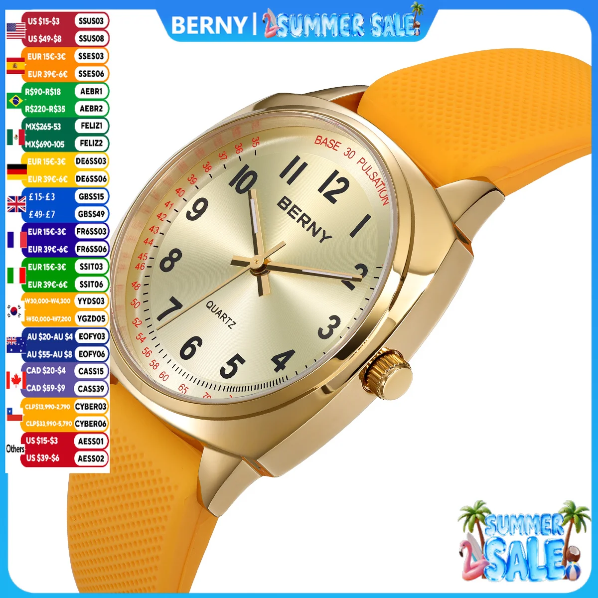 BERNY Women's Watches Nurse Watch Casual Simple Ladies Gold Quartz Watches Luminous Easy Read Waterproof Sport Women Wristwatch
BERNY Women's Watches Nurse Watch Casual Simple Ladies Gold Quartz Watches Luminous Easy Read Waterproof Sport Women Wristwatch