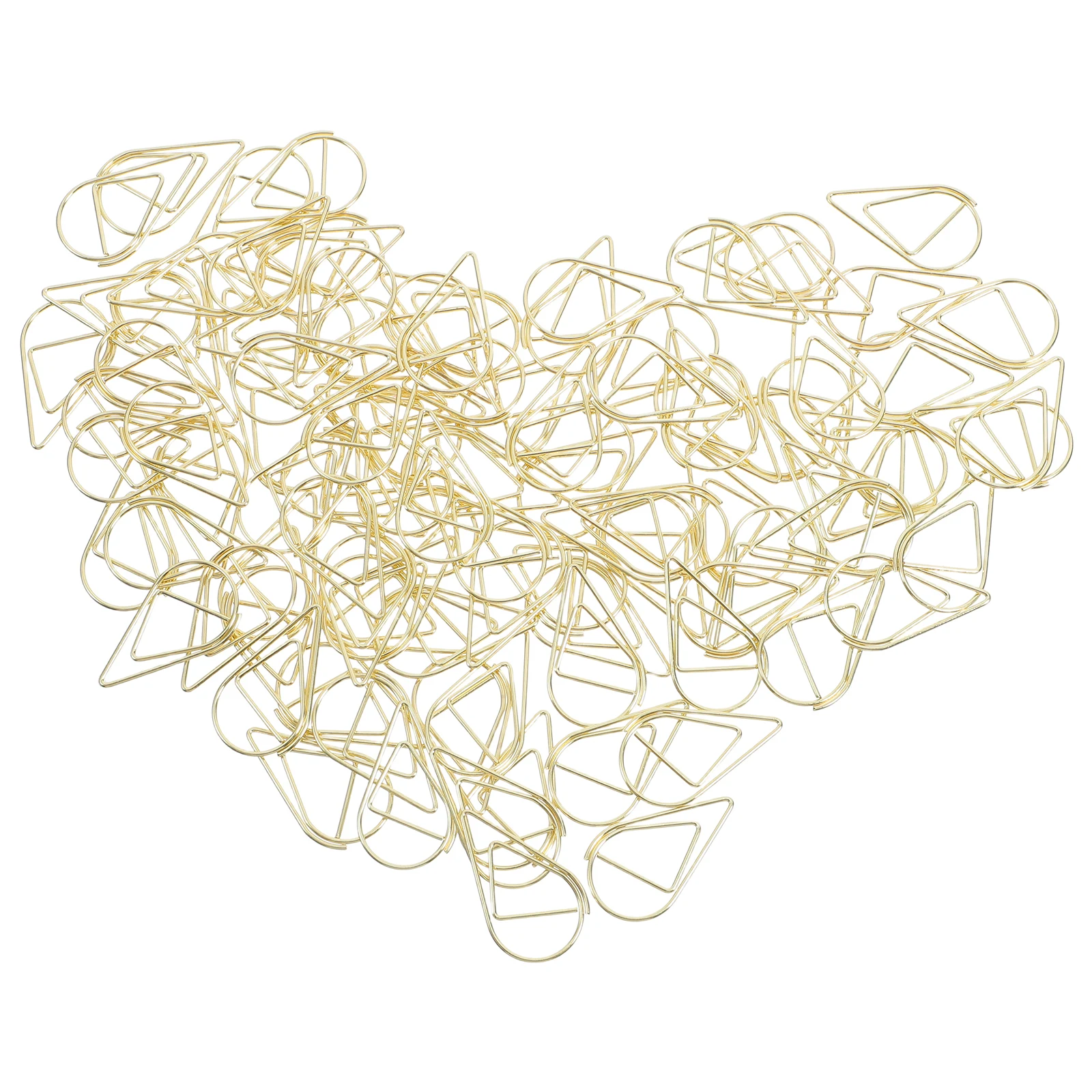 100pcs Teardrop Paper Gold Office Document Clips Metal Mini Office Supplies Water Drop File Clips Document Organizer
100pcs Teardrop Paper Gold Office Document Clips Metal Mini Office Supplies Water Drop File Clips Document Organizer