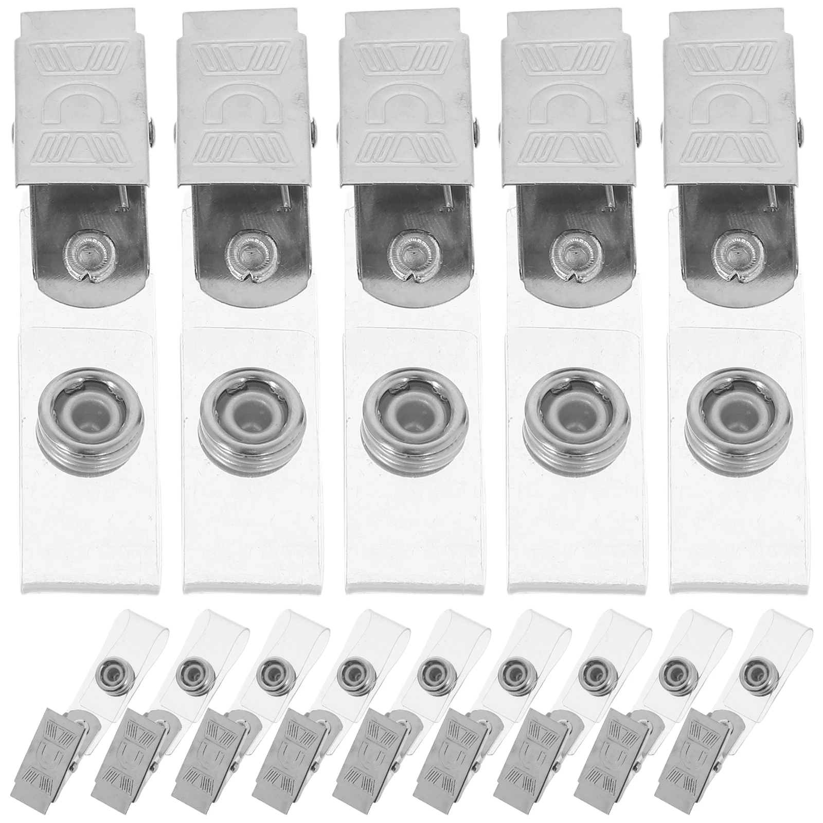 40pcs Metal Badge Clips Id Card Name Tag Holder Double Hole Belt Attach Fasten Transparent Pvc Straps Office Work
40pcs Metal Badge Clips Id Card Name Tag Holder Double Hole Belt Attach Fasten Transparent Pvc Straps Office Work