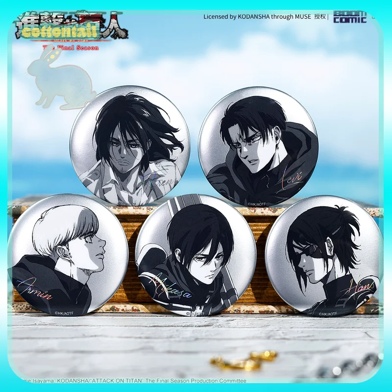 Original Attack on Titan The Final Season Black white style Tinplate Badge Levi Hange Peripheral Ornament Acg Goods Collect Toys
Original Attack on Titan The Final Season Black white style Tinplate Badge Levi Hange Peripheral Ornament Acg Goods Collect Toys