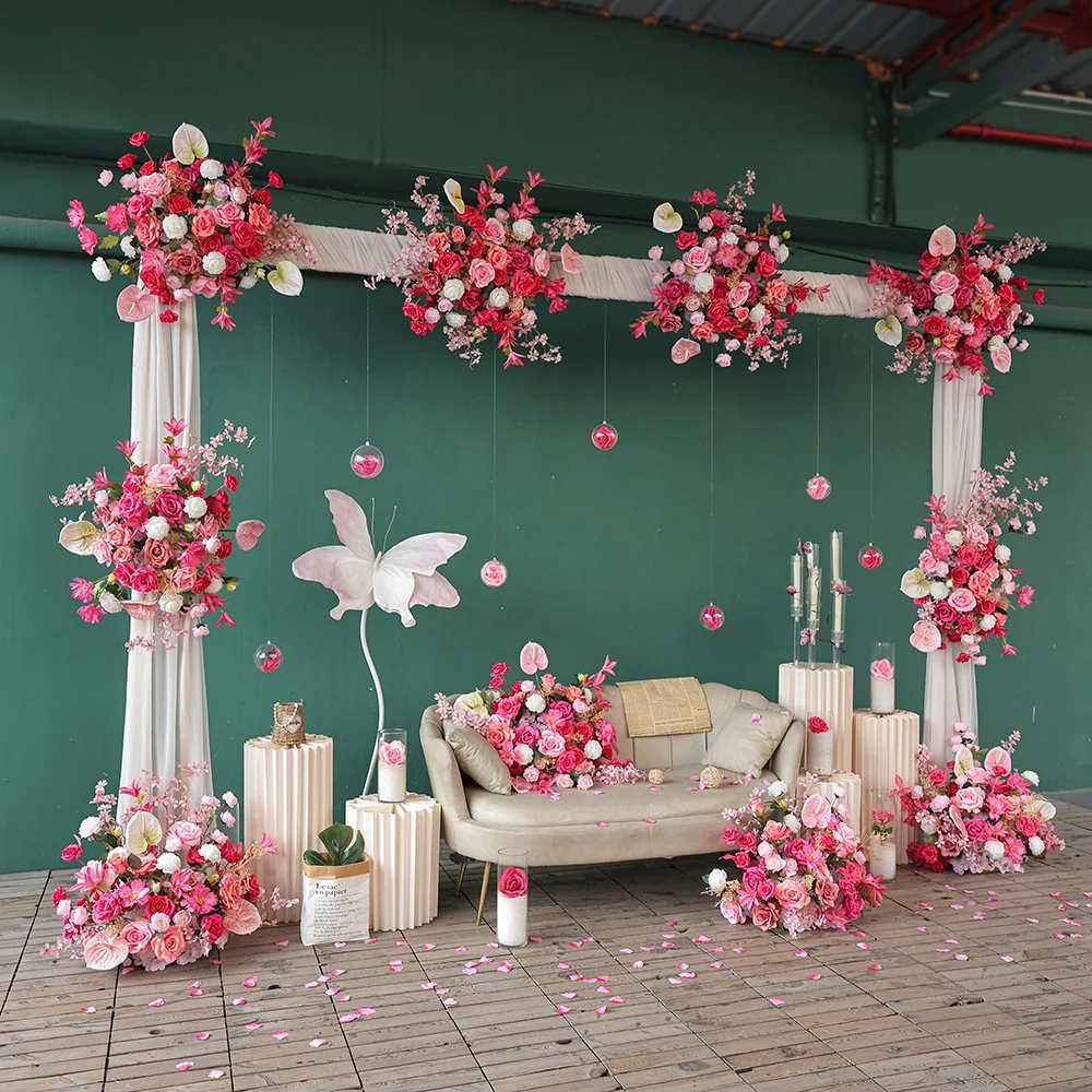 DIY Handmade Artificial Flower Arrangements Wedding Birthday Decoration High Quality Hot Pink Rose Floor Florals Decor HY2776
DIY Handmade Artificial Flower Arrangements Wedding Birthday Decoration High Quality Hot Pink Rose Floor Florals Decor HY2776