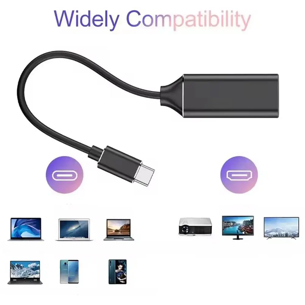 USB Type C Video Cable Converter 4K USB Type C To HDMI-compatible Adapter Cable Phone Screen Adapter For PC Laptop R5F5
USB Type C Video Cable Converter 4K USB Type C To HDMI-compatible Adapter Cable Phone Screen Adapter For PC Laptop R5F5