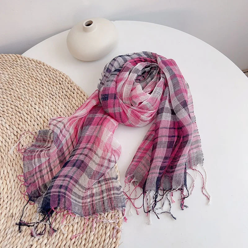 Scarf Women Linen Long Breathable Neck Wrap Sunshine Protection Accessory For Beach Spring Summer Autumn Holiday
Scarf Women Linen Long Breathable Neck Wrap Sunshine Protection Accessory For Beach Spring Summer Autumn Holiday