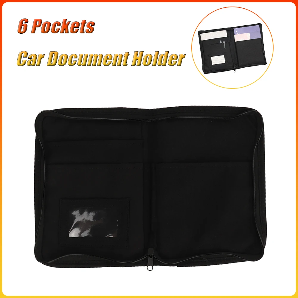 Easy Clean Car Document Holder 6 Pockets Multifunctional Portable Zipped Design Vehicle Document Glove Box Organizer for Car
Easy Clean Car Document Holder 6 Pockets Multifunctional Portable Zipped Design Vehicle Document Glove Box Organizer for Car