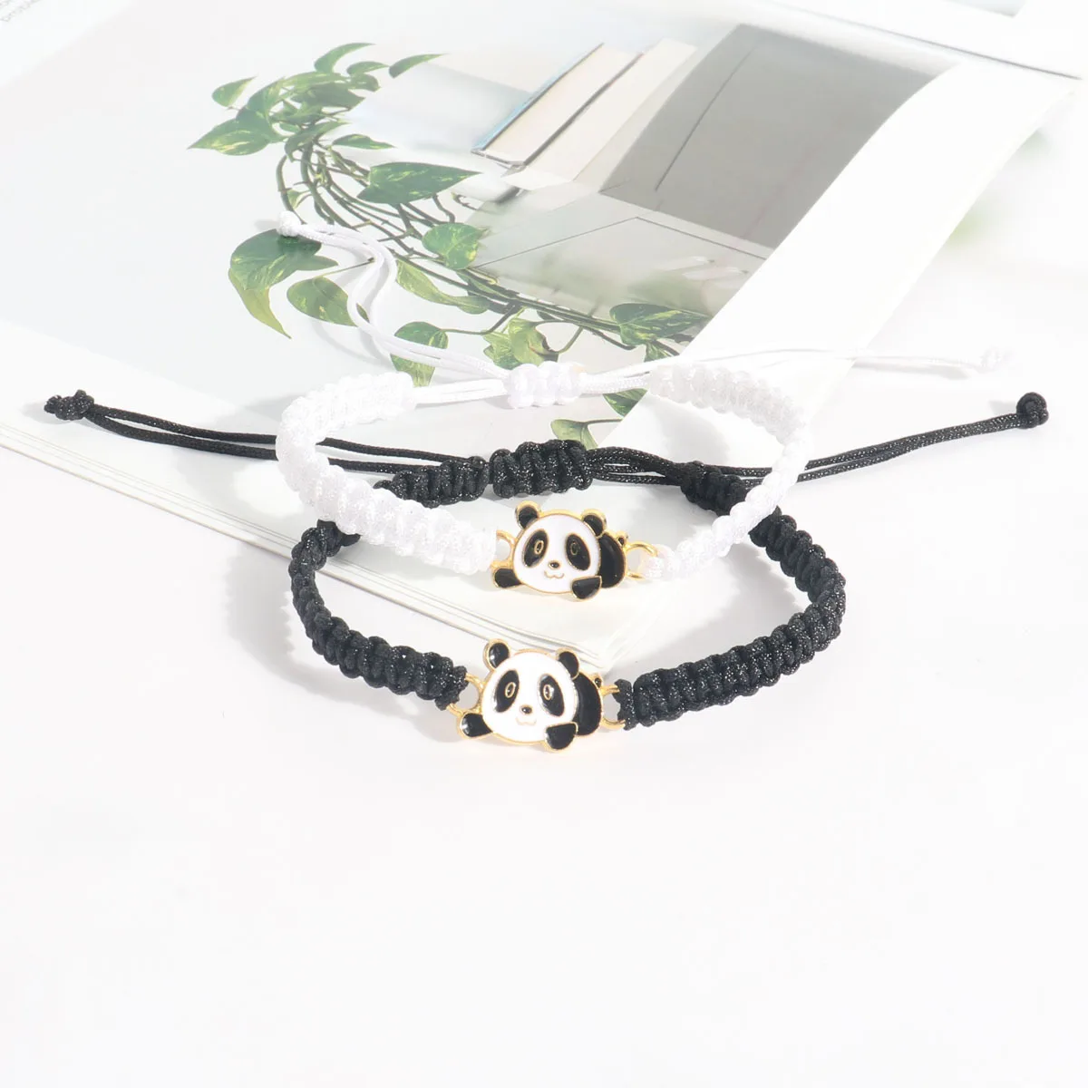 Panda Black White Handmade Braided Bracelet Brave Red String Woven Bracelet Adjustable Fashion Wristband Jewelry Gift
Panda Black White Handmade Braided Bracelet Brave Red String Woven Bracelet Adjustable Fashion Wristband Jewelry Gift