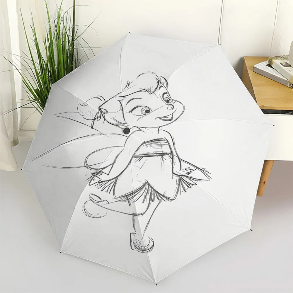 Disney Tinker Bell Sketch Art Print Automatic Folding Umbrella, White Waterproof Windproof Travel Umbrella for Girls and Fans
Disney Tinker Bell Sketch Art Print Automatic Folding Umbrella, White Waterproof Windproof Travel Umbrella for Girls and Fans