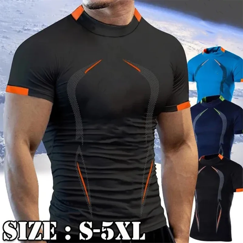 New fashionable men's fitness T-shirt, outdoor sports casual short sleeved top, slim fit basketball training T-shirt
New fashionable men's fitness T-shirt, outdoor sports casual short sleeved top, slim fit basketball training T-shirt