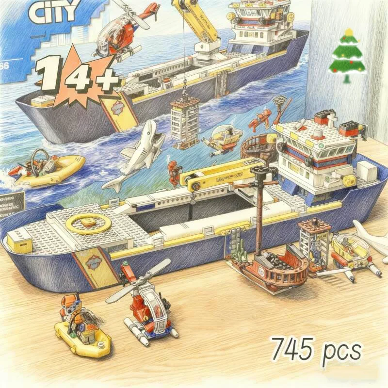 Новинка 2025 года, серия Urban Ocean, исследовательский корабль, рабочий кран, строительный блок, игрушка, 793 шт., детский подарок на день рождения
Новинка 2025 года, серия Urban Ocean, исследовательский корабль, рабочий кран, строительный блок, игрушка, 793 шт., детский подарок на день рождения