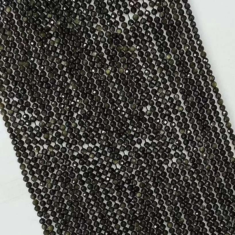 Natural Golden Obsidian Round Faceted Loose Beads 38cm DIY Bracelet Necklace Women Jewelry Making Fashion Elastic Stone Beads
Natural Golden Obsidian Round Faceted Loose Beads 38cm DIY Bracelet Necklace Women Jewelry Making Fashion Elastic Stone Beads