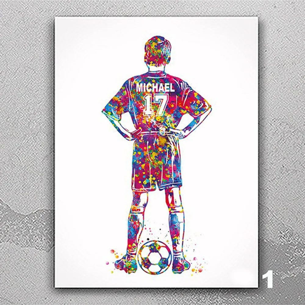 Personelized Soccer Player Boy Watercolor Print Customize Male Football Gift Wall Art Home Decor Picture For Kids Room
Personelized Soccer Player Boy Watercolor Print Customize Male Football Gift Wall Art Home Decor Picture For Kids Room