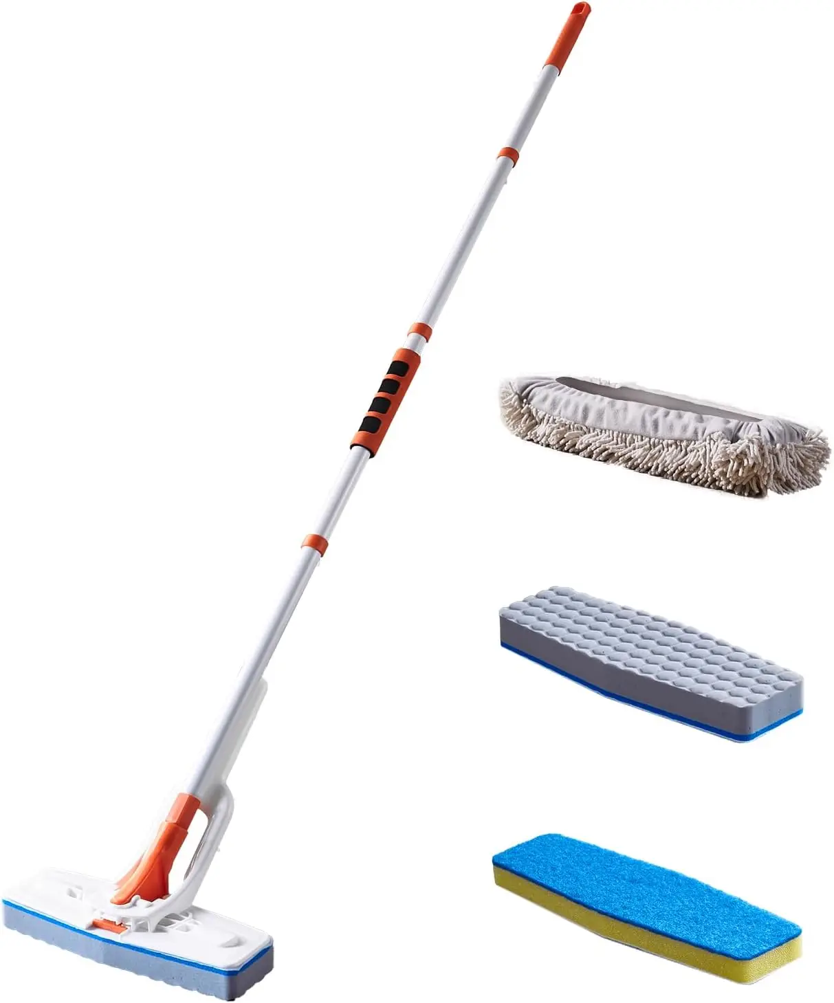 Magic Sponge Eraser Mop, 56' Adjustable Mop Handle with Flexible 10' Flat with Microfiber Pad and Magic Sponge Eraser Pads
Magic Sponge Eraser Mop, 56' Adjustable Mop Handle with Flexible 10' Flat with Microfiber Pad and Magic Sponge Eraser Pads