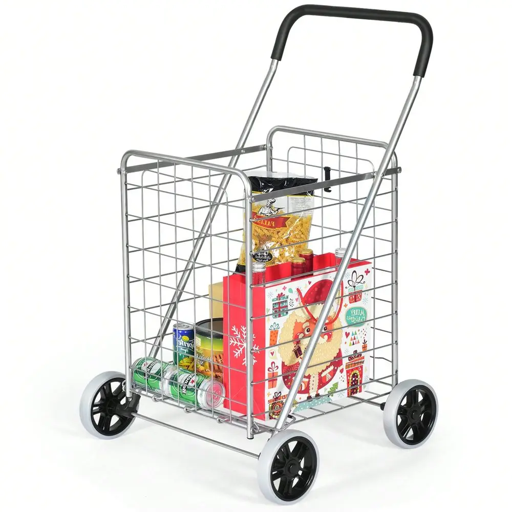 Folding Shopping Cart Utility Trolley Portable For Grocery Laundry Travel Outdoor Decor
Folding Shopping Cart Utility Trolley Portable For Grocery Laundry Travel Outdoor Decor