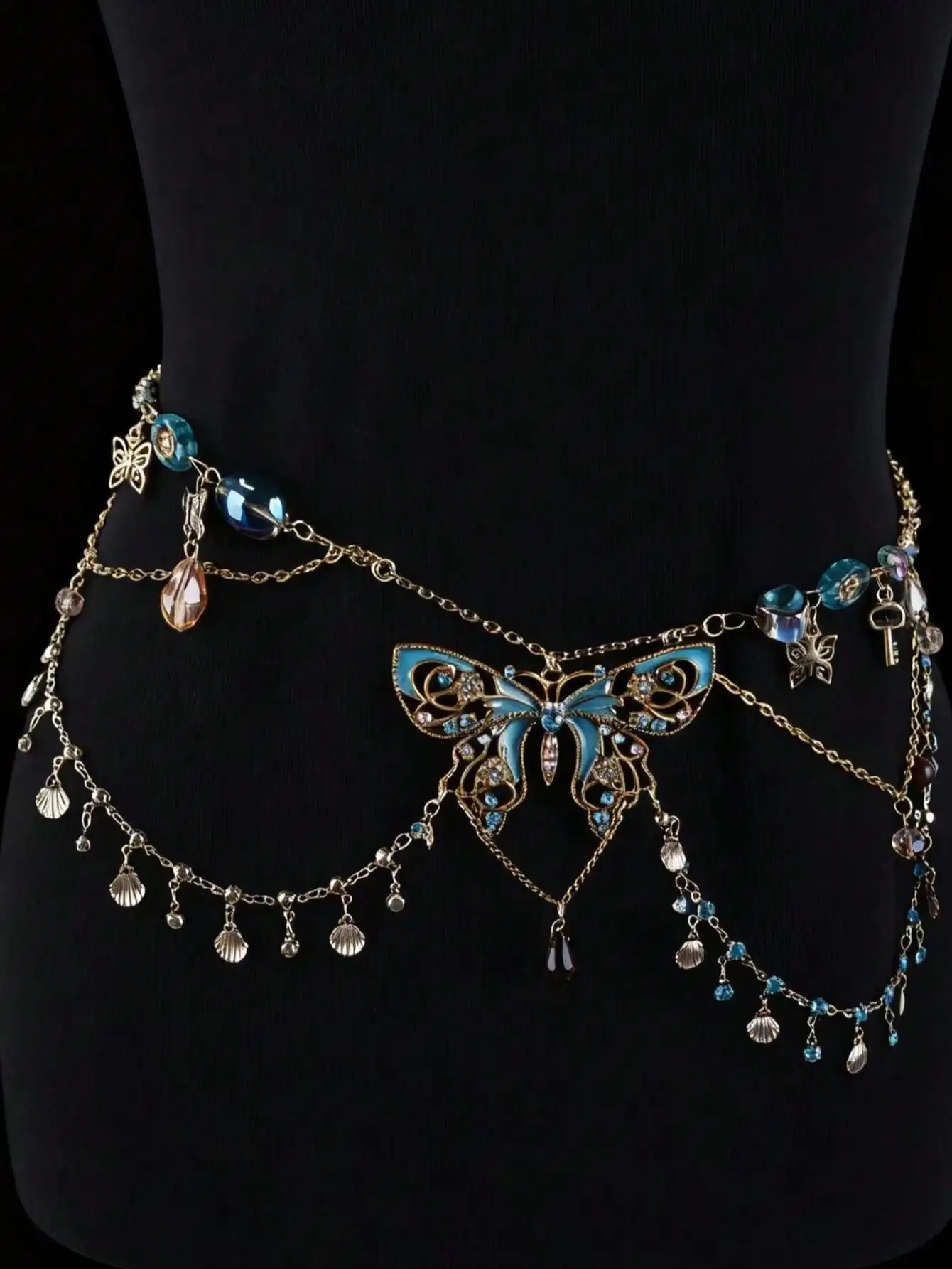 Элегантная цепочка на талию с бабочками, бисерными кисточками и подвесками в виде ракушек для женщин, аксессуар для вечеринок и фестивалей
Элегантная цепочка на талию с бабочками, бисерными кисточками и подвесками в виде ракушек для женщин, аксессуар для вечеринок и фестивалей