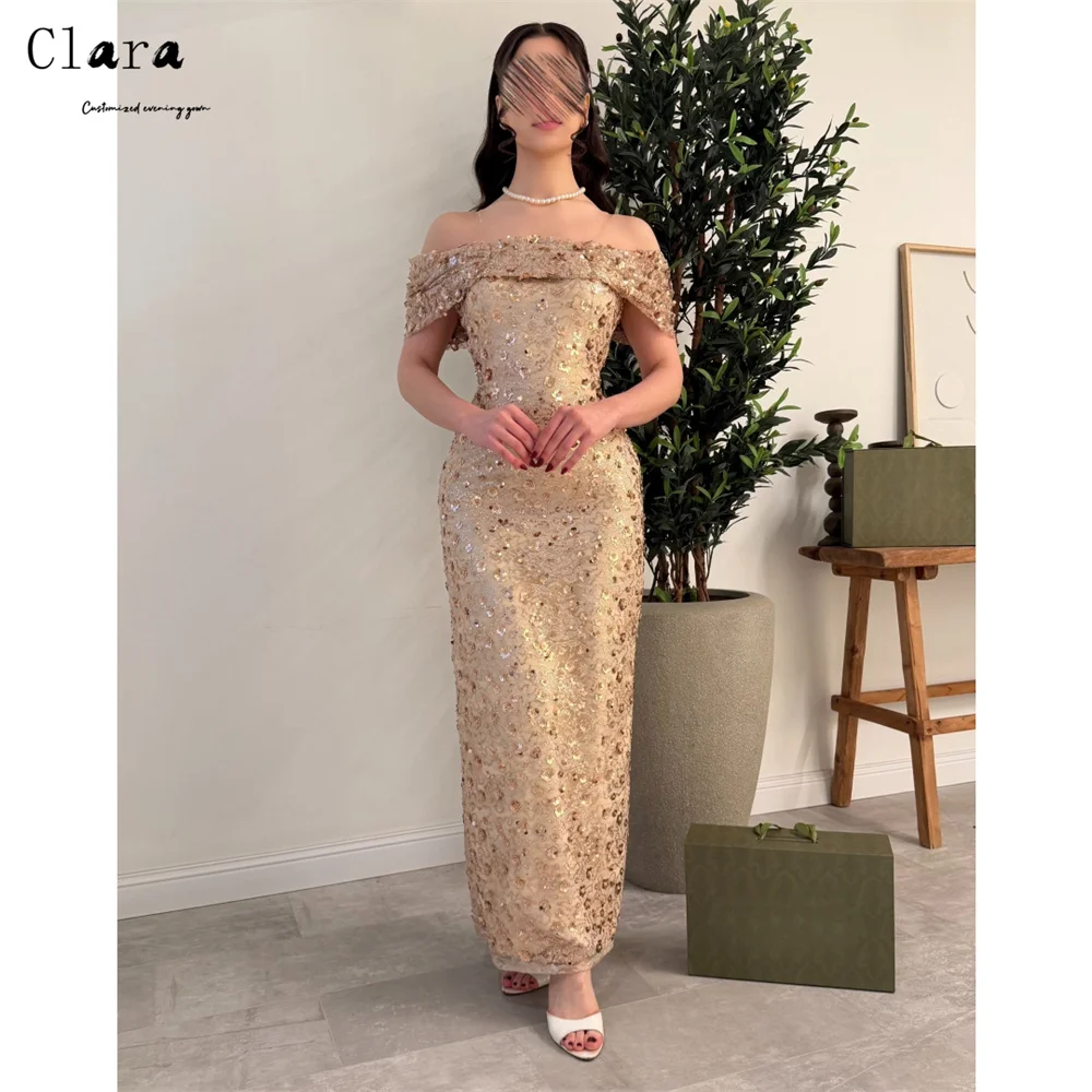 Clara Custom Champagne Off-shoulder Fishtail Ankle Length Women's Wedding Evening Dress Luxury 2026Elegant Long Party Dresses
Clara Custom Champagne Off-shoulder Fishtail Ankle Length Women's Wedding Evening Dress Luxury 2026Elegant Long Party Dresses