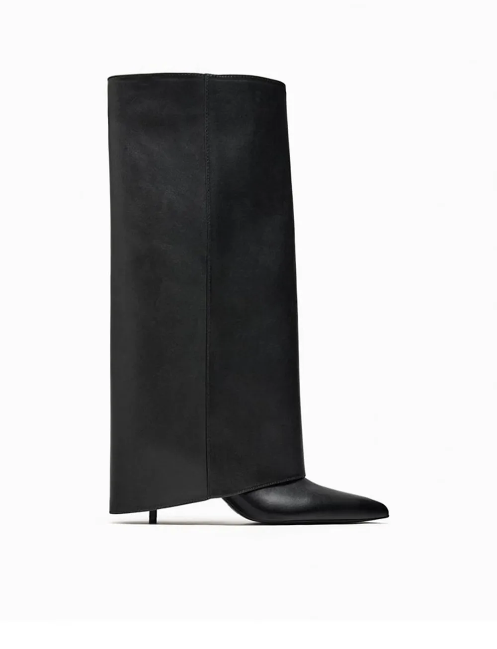 Autumn Winter Black Leather Knee High Boots Ins Funky Women Slip On Trouser Boots Pointed Toe Kitten Heels Stretch Shoes Women
Autumn Winter Black Leather Knee High Boots Ins Funky Women Slip On Trouser Boots Pointed Toe Kitten Heels Stretch Shoes Women