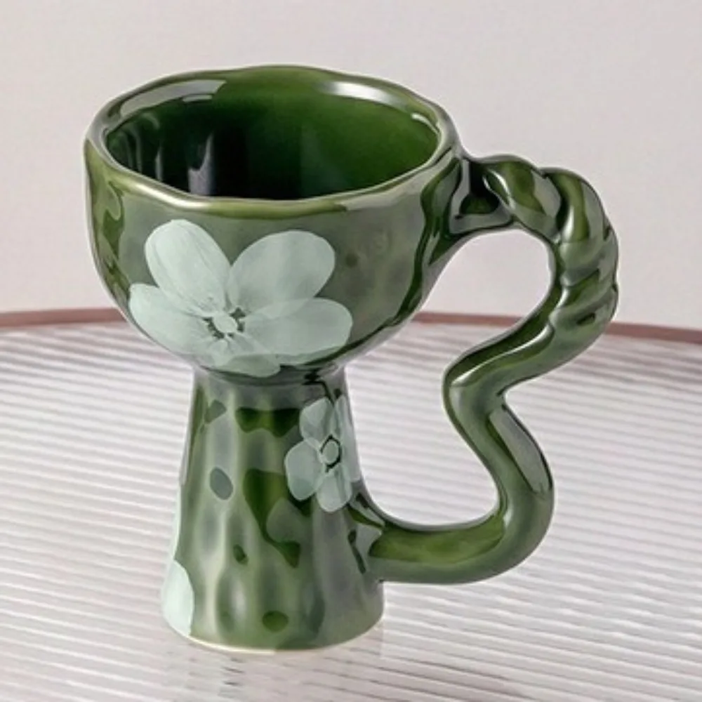Artistic Hand-Painted Ceramic Coffee Cup Vintage Striped Irregular Design Art Goblet Unique Milk Cup Home Use
Artistic Hand-Painted Ceramic Coffee Cup Vintage Striped Irregular Design Art Goblet Unique Milk Cup Home Use