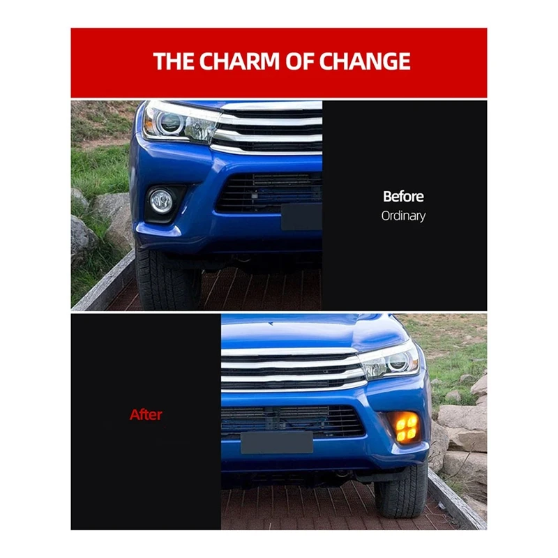 For Toyota Hilux Revo 2015 2016 Front Bumper LED Turn Signal Light Daytime Running Light Front Fog Light
For Toyota Hilux Revo 2015 2016 Front Bumper LED Turn Signal Light Daytime Running Light Front Fog Light