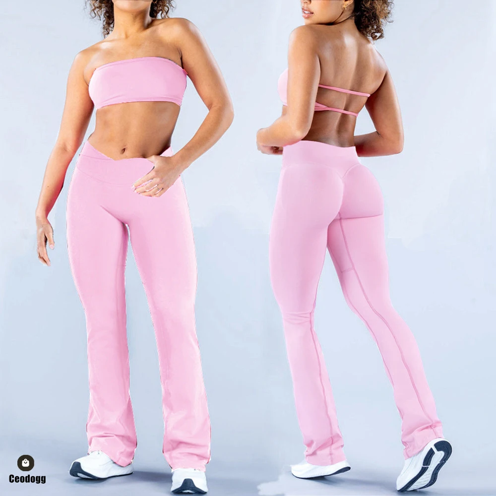 Nologo 2PCS Dmpact Tube Women Gym Yoga Set Tops High Waist Scrunch Trouser Fitness Clothes Activewear Workout Active Suits XP389
Nologo 2PCS Dmpact Tube Women Gym Yoga Set Tops High Waist Scrunch Trouser Fitness Clothes Activewear Workout Active Suits XP389