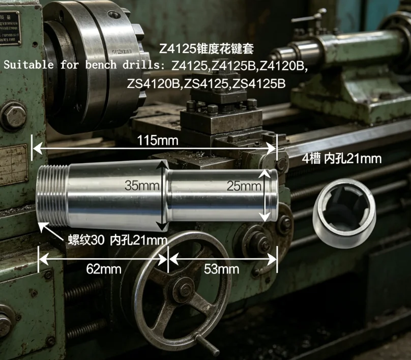 1PC Bench Drill Spline Bushing QZ516 Z512-2 ZS4125 Z4132 Drill Press Spindle Sleeve
1PC Bench Drill Spline Bushing QZ516 Z512-2 ZS4125 Z4132 Drill Press Spindle Sleeve