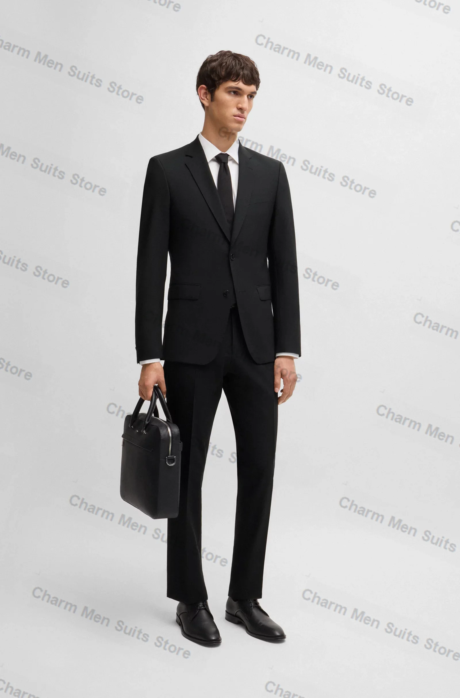 Black Men Suits Pants Set 2 Piece Blazer+Trousers Customized Wedding Tuxedos Cotton Formal Office Male Wedding Prom Jacket
Black Men Suits Pants Set 2 Piece Blazer+Trousers Customized Wedding Tuxedos Cotton Formal Office Male Wedding Prom Jacket