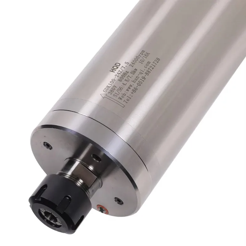 HQD High-Speed 7.5KW 24000Rpm 800Hz 380V ER25 Water Cooling CNC Spindle Motor for Polishing GDK100-24Z/7.5
HQD High-Speed 7.5KW 24000Rpm 800Hz 380V ER25 Water Cooling CNC Spindle Motor for Polishing GDK100-24Z/7.5