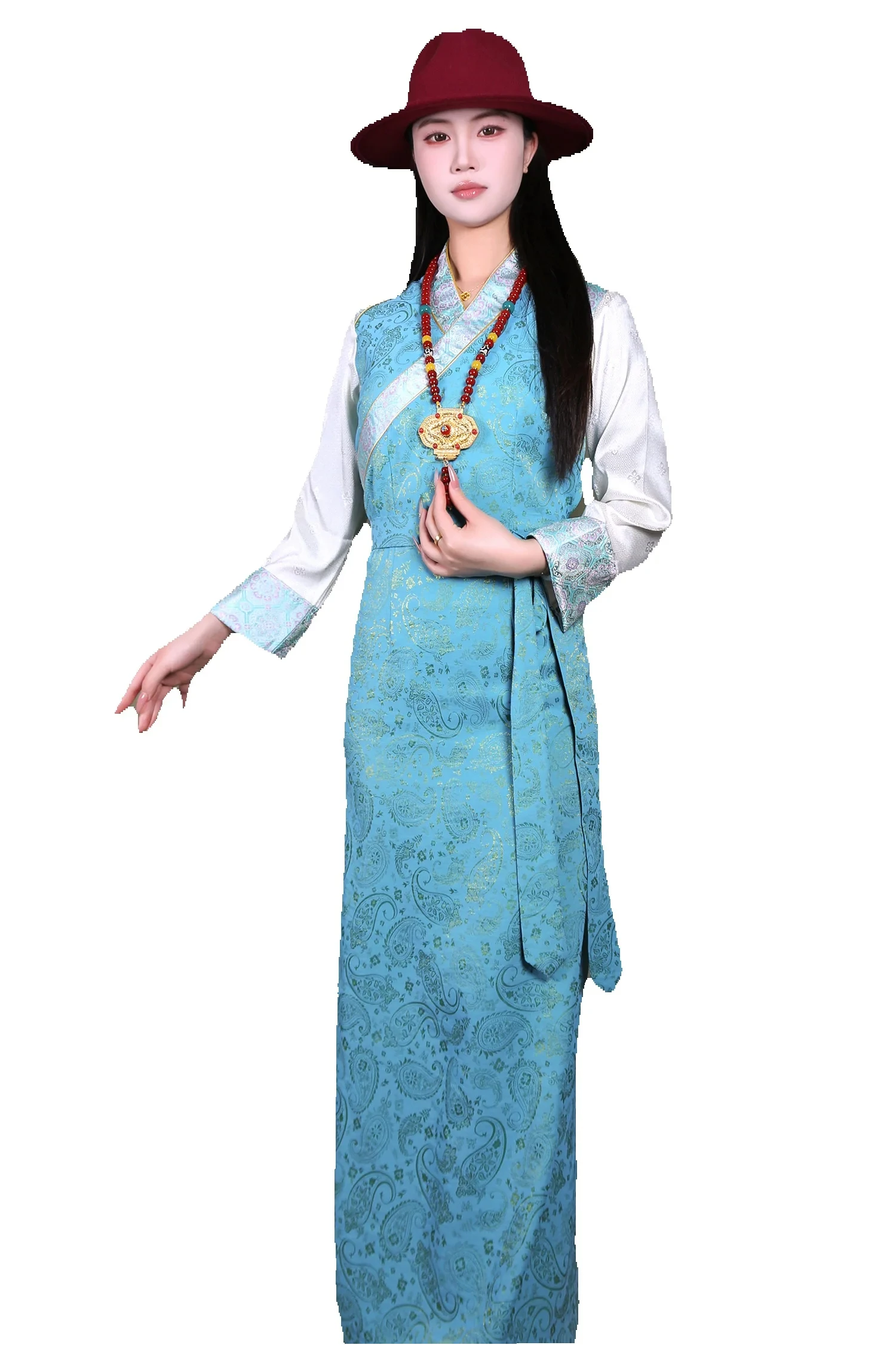Black Lake Blue Purple Xizang Robe Women Retro Traditional Guozhuang Dance Costume Tibet Trend Clothes Tibetan Plain Dress TP049
Black Lake Blue Purple Xizang Robe Women Retro Traditional Guozhuang Dance Costume Tibet Trend Clothes Tibetan Plain Dress TP049