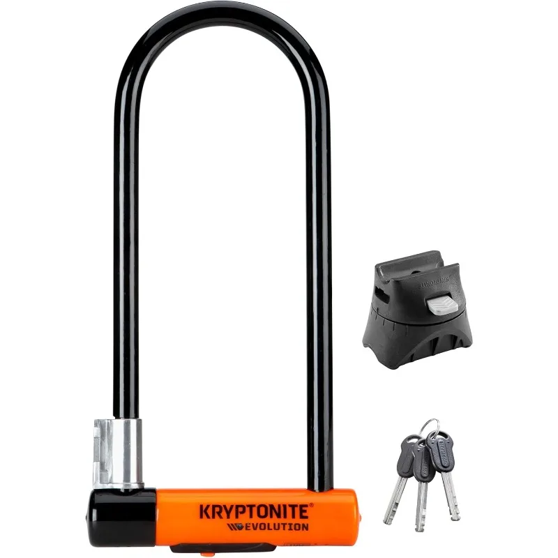 Kryptonite Evolution Long Shackle Bike U-Lock, Anti-Theft Security, 14mm Steel Shackle with Mounting Bracket and Keys
Kryptonite Evolution Long Shackle Bike U-Lock, Anti-Theft Security, 14mm Steel Shackle with Mounting Bracket and Keys