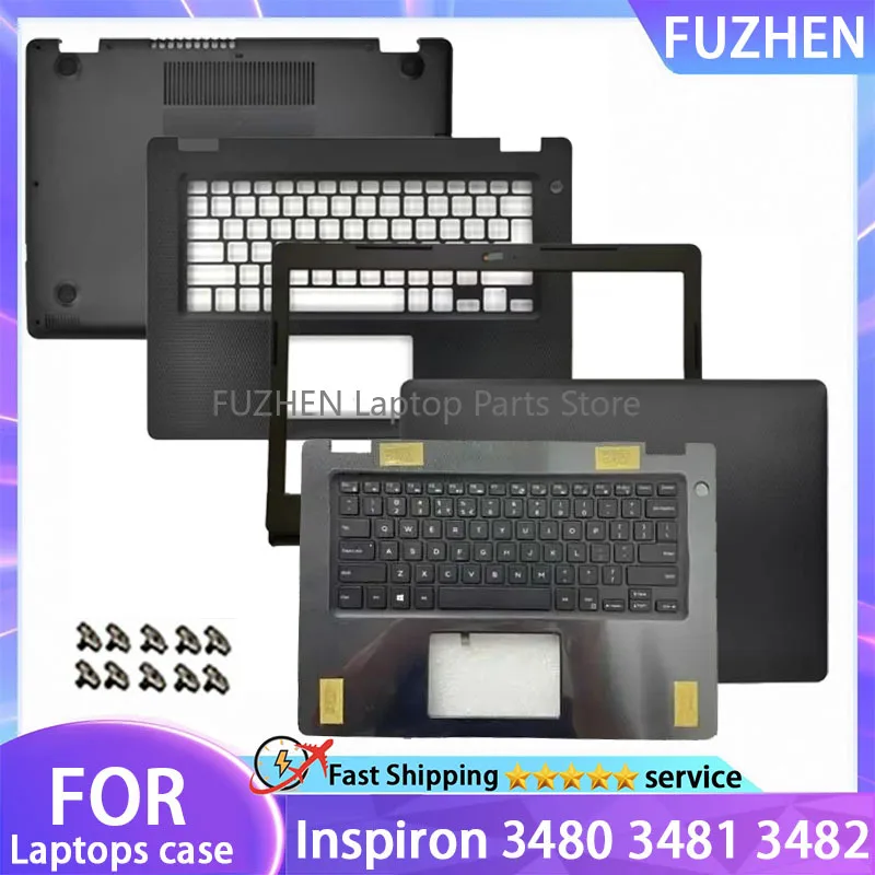 New For Dell Inspiron 3480 3481 3482 Laptop LCD Back Cover Front Bezel Upper Palmrest Bottom Base Case Keyboard Hinges 
New For Dell Inspiron 3480 3481 3482 Laptop LCD Back Cover Front Bezel Upper Palmrest Bottom Base Case Keyboard Hinges