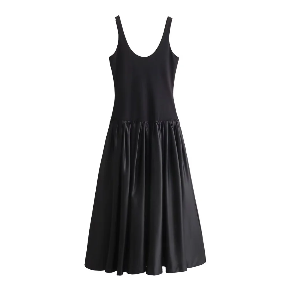 Teen Girls Dress 2025 New Fashion Summer Black Patchwork Dress for Women Causal Chic Ladylike Girl Clothes
Teen Girls Dress 2025 New Fashion Summer Black Patchwork Dress for Women Causal Chic Ladylike Girl Clothes