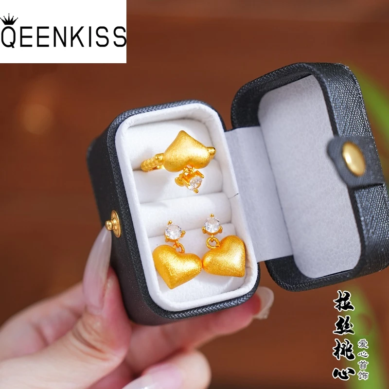 QEENKISS 24KT Gold Heart Necklace+Ring+Stud Earrings For Women Wedding Party Birthday Christmas Bride Mother Girl Gifts JS5102
QEENKISS 24KT Gold Heart Necklace+Ring+Stud Earrings For Women Wedding Party Birthday Christmas Bride Mother Girl Gifts JS5102